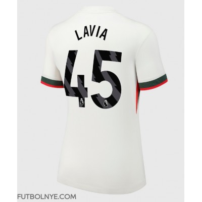 Camiseta Chelsea Romeo Lavia #45 Visitante Equipación para mujer 2025-26 manga corta Camiseta Chelsea Romeo Lavia #45 Visitante Equipación para mujer 2025-26 manga corta